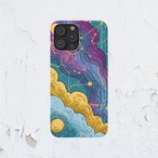 受注生産 iPhoneケース 銀河と雲のカラフル星図｜天体図風 STAR046A