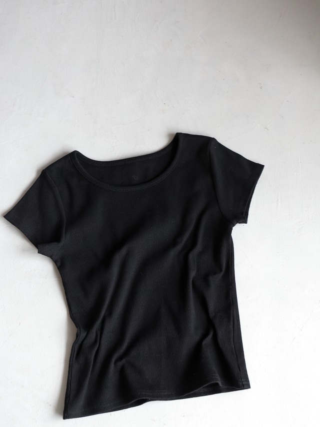 compact rib tee（black）