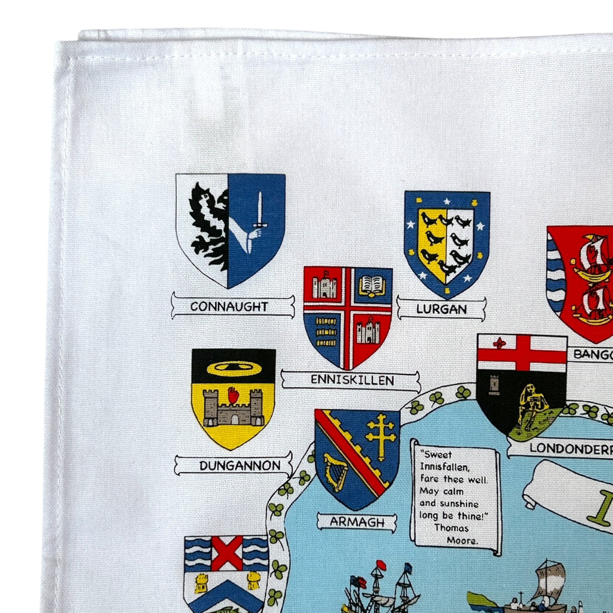 Cotton Tea Towels-Map of Ireland【Ulster Weavers】コットンティー