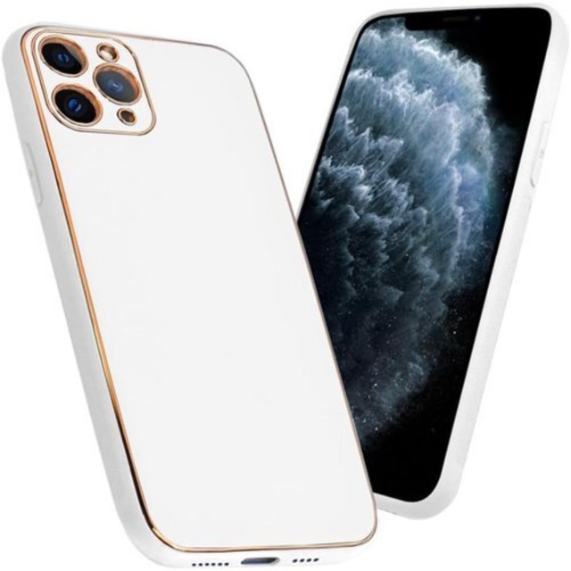 シズカウィル iPhone11 Pro ケース カバー 耐衝撃 スマホケース エレガントーン 1個入り ホワイト 2588