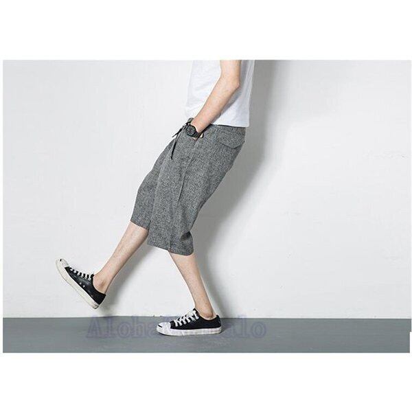 ハーフパンツ 3color ショートパンツ メンズ 五分丈 サルエルパンツ