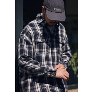 Check pattern button-up shirt 1128