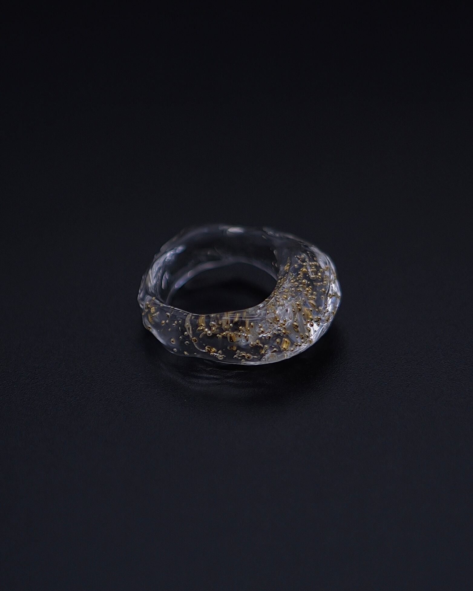 SENTE - Pure Gold Bubble Ring ：Clear｜24金バブル／光学ガラス