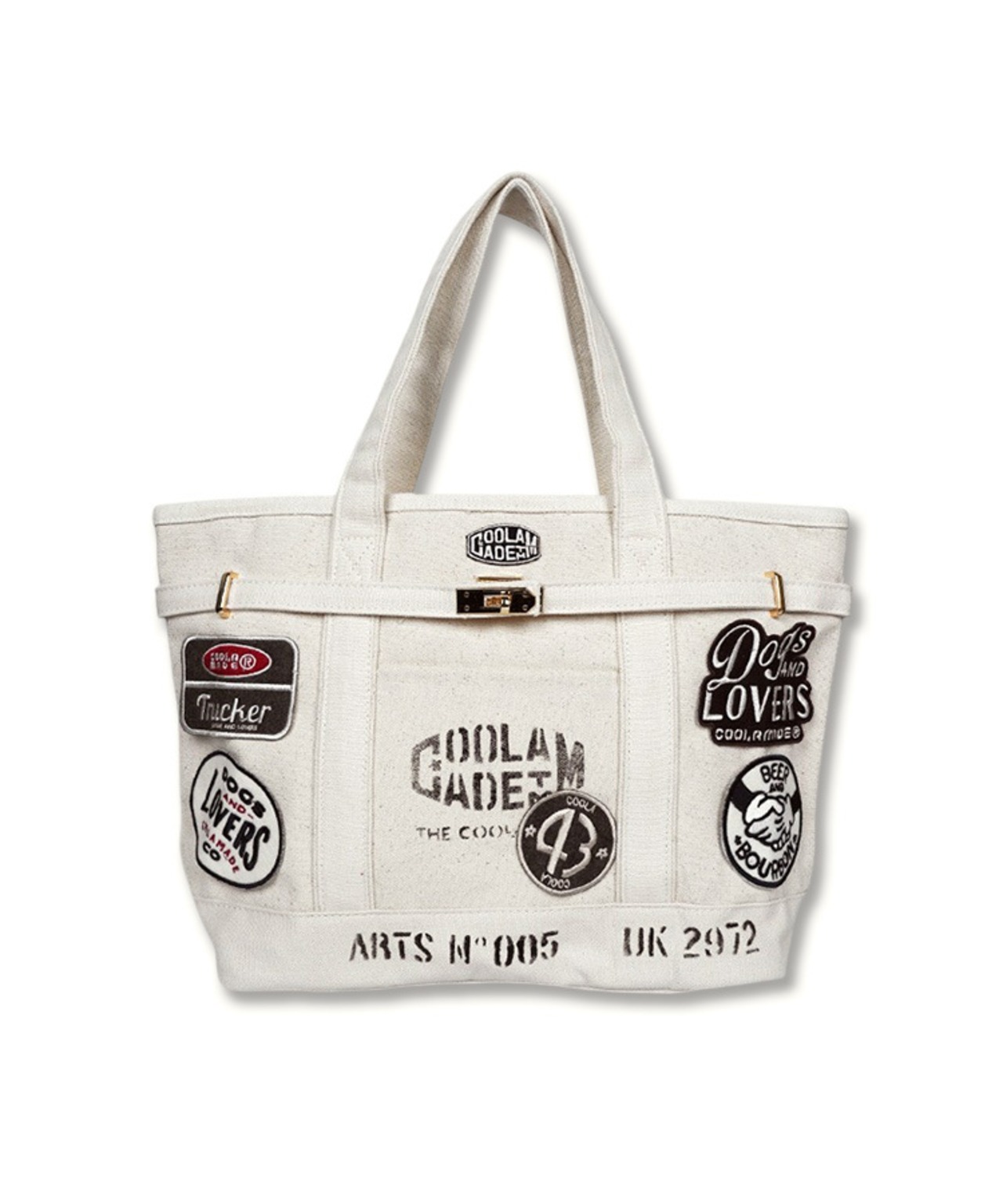 【直営限定ITEM】マルチワッペンターンロックトートバッグ TYPE-B (IVORY) CQ-48515H