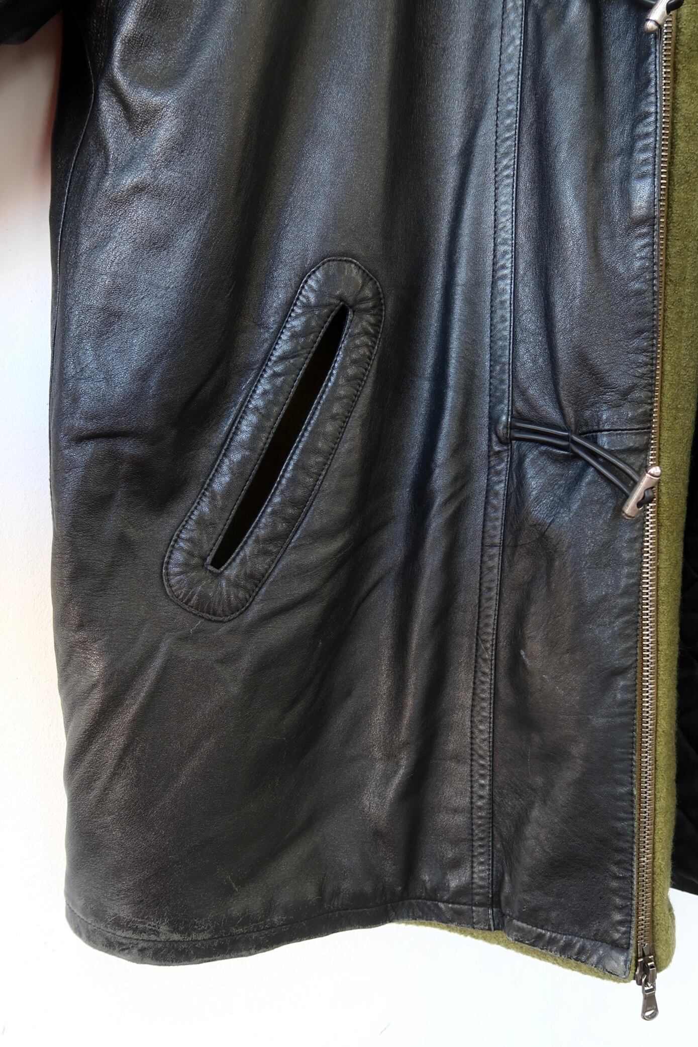 1980s- CALUGI E GIANNELLI layered design leather coat | Pay ID