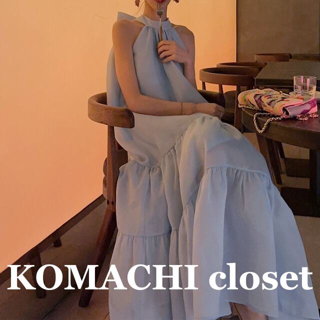 【送料無料】 ワンピース シフォンワンピース ドレス リボン Aライン ロング丈 ホルターネック ハイウエスト 韓国 レディース かわいい 可愛い キュート 大人可愛い 大人女子 きれいめ 気品 シンプル カジュアル 大人 上品 おしゃれ お洒落 こなれ感 きちんと 大人女子 エレガント フェミニン S M L ブルー 夏 オルチャン 楽ちん 10代 20代 30代 パーティー 結婚式 お呼ばれ 女子会 デート 旅行 普段使い トレンド スタイルアップ 美脚 脚長 安い