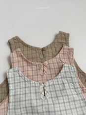 韓国子供服 / Atomeme / 26Autumn / Hey Check One-piece / 秋服 *S~XL*