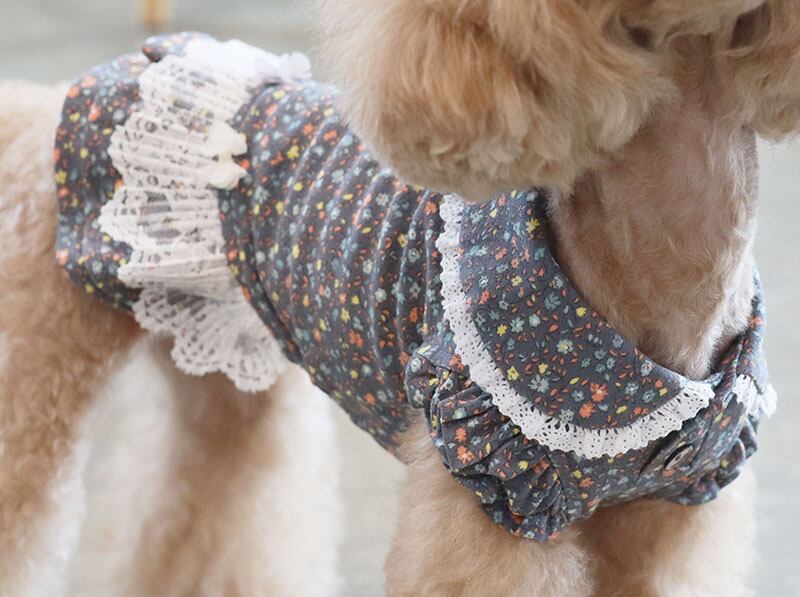 フラワーワンピース / 犬服 ワンピース お出かけ 小型犬 中型犬 可愛い