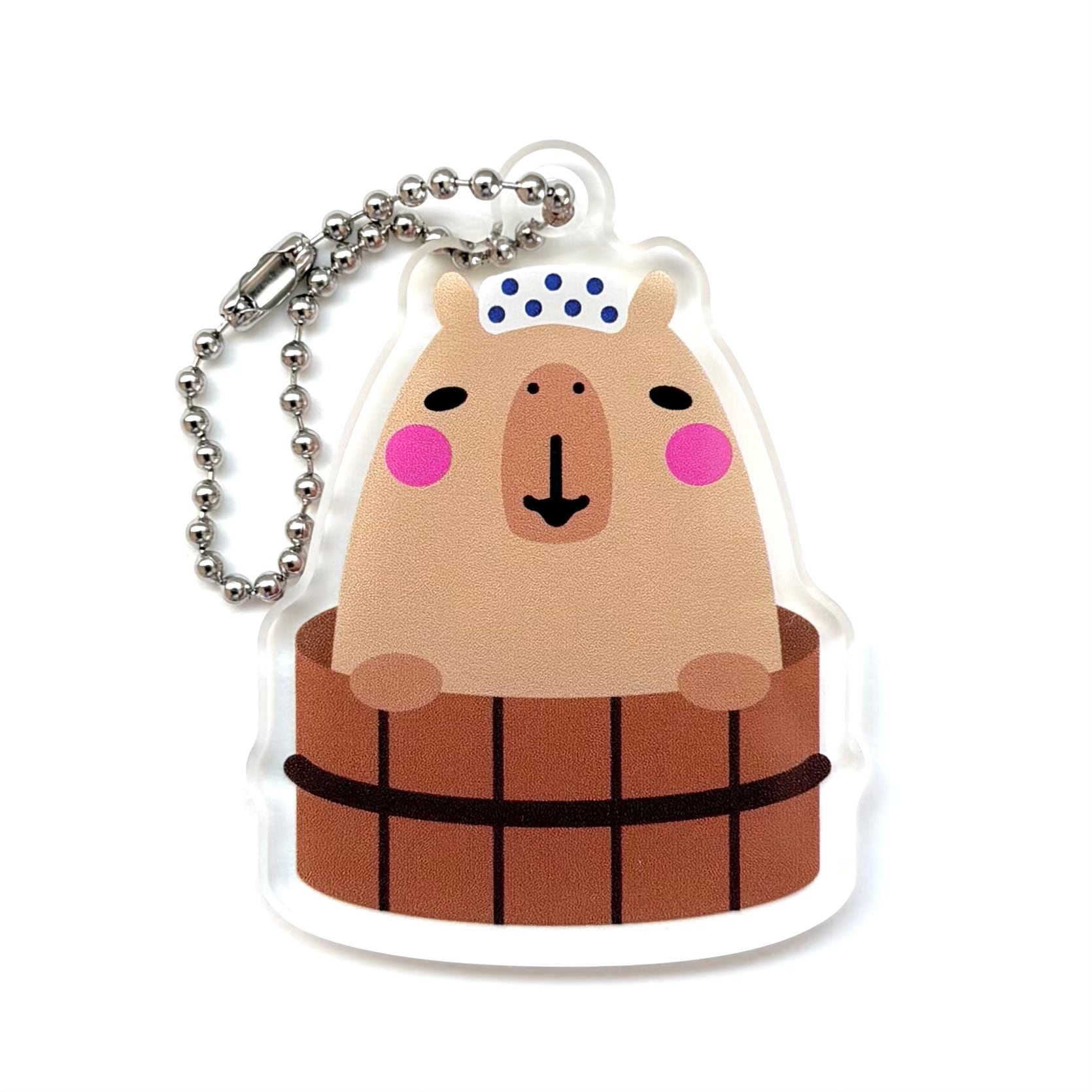 いい湯だな♨ カピバラ アクリルキーホルダー | 【公式】カピバラ部