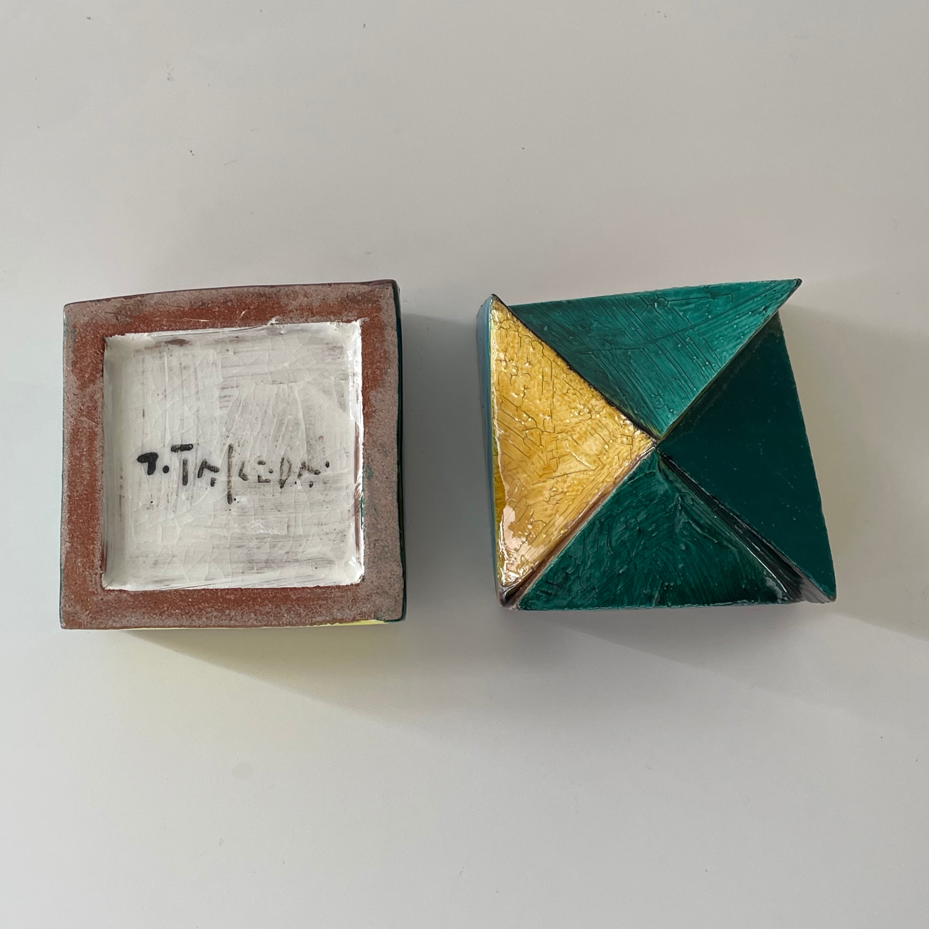 武田武人 作 色釉ふたもの（三角4） | AAOアートセレクション