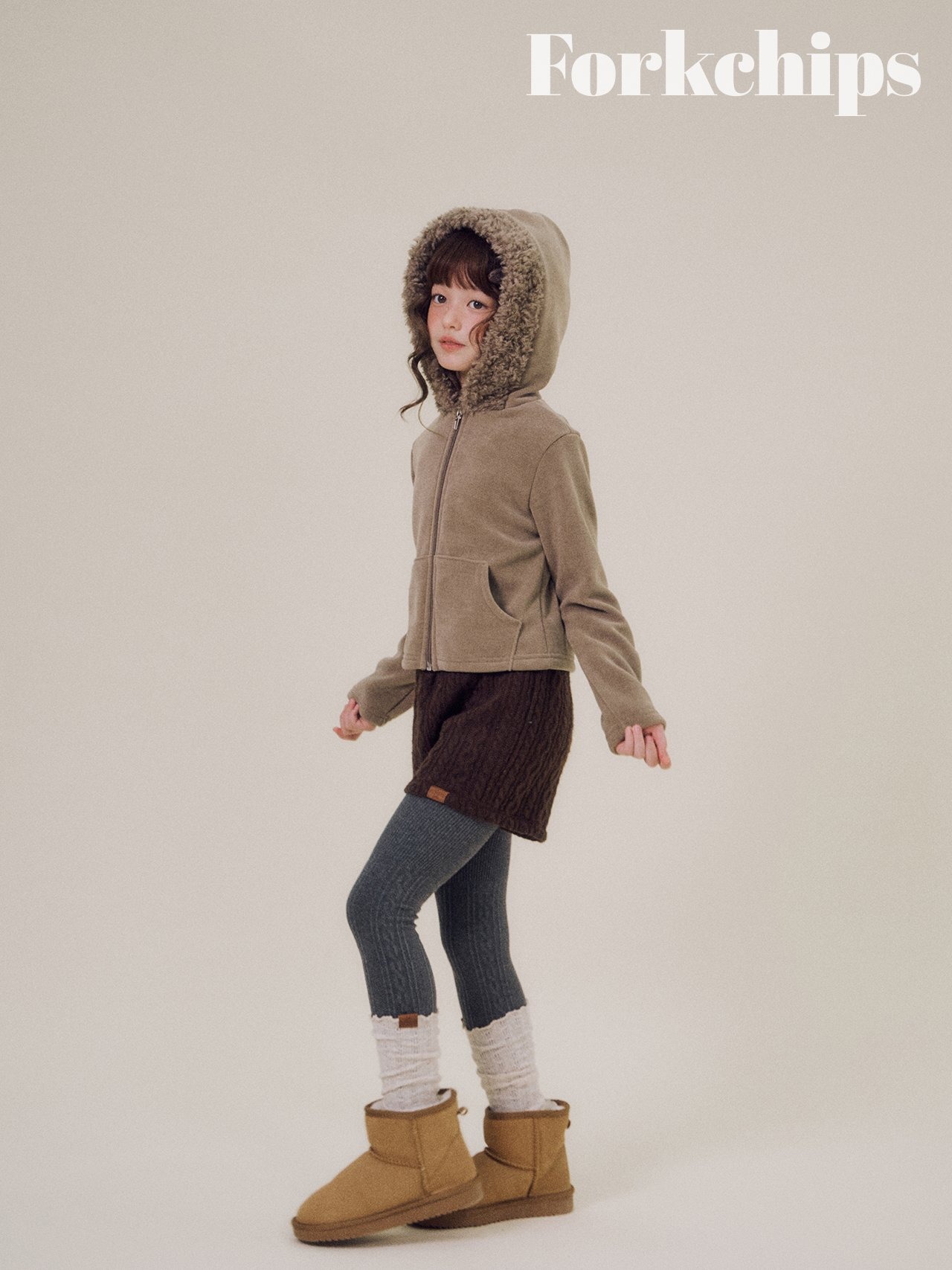 FORK CHIPS［取寄］bear hood zipup 26winter