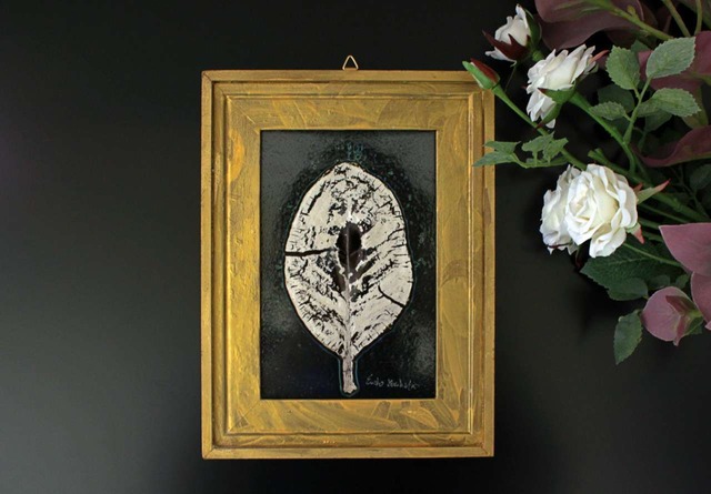 刻の葉 − TOKI NO HA − 福木の葉を焼き付けた、時を飾るインテリアガラス２