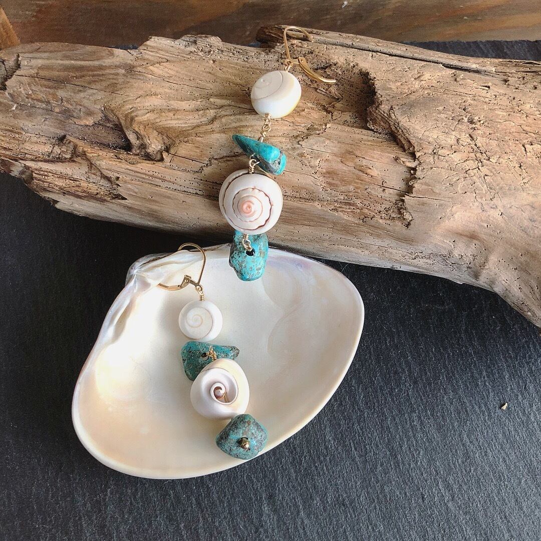 シヴァアイ×ターコイズのピアス