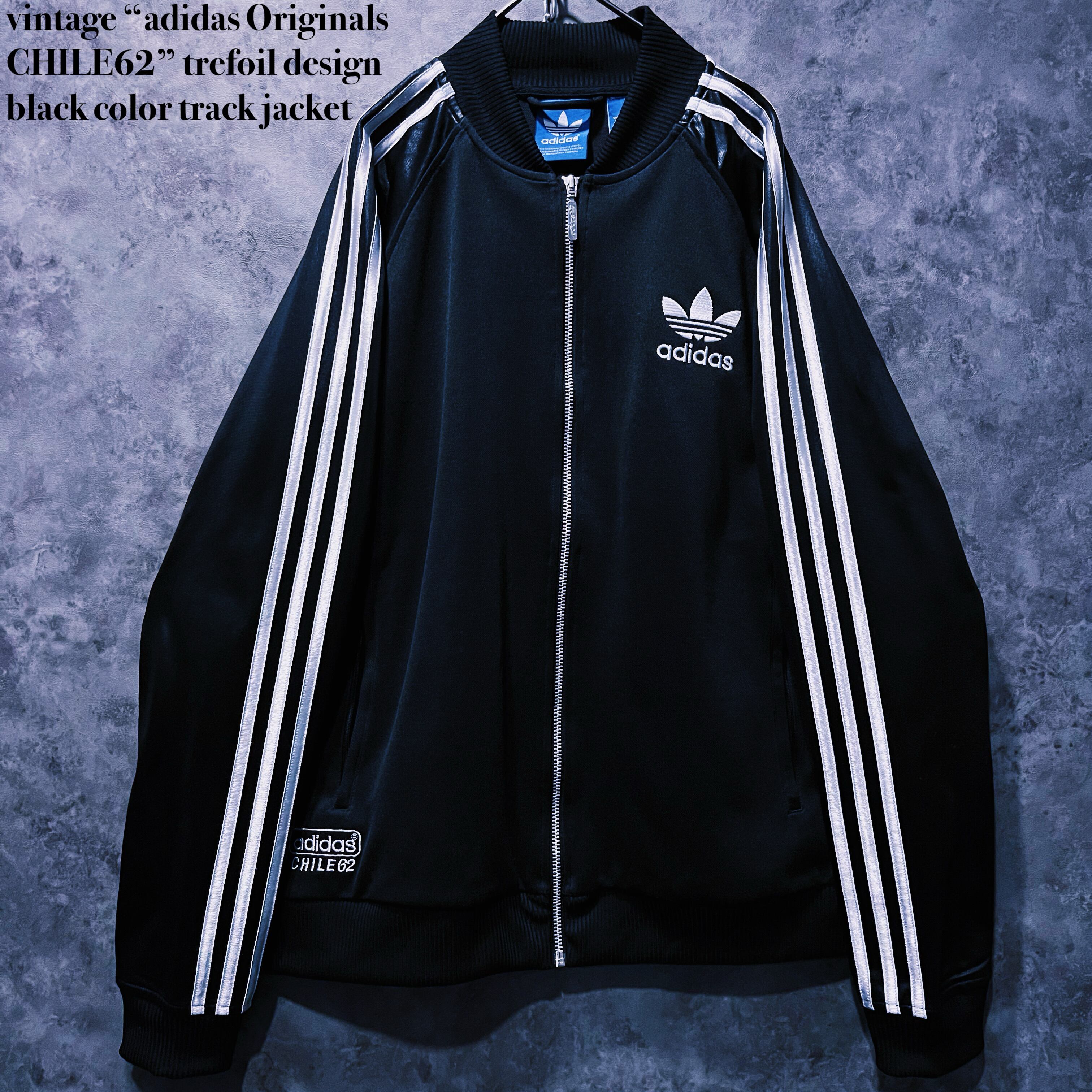 【doppio】vintage “adidas Originals CHILE62” trefoil design black color track jacket