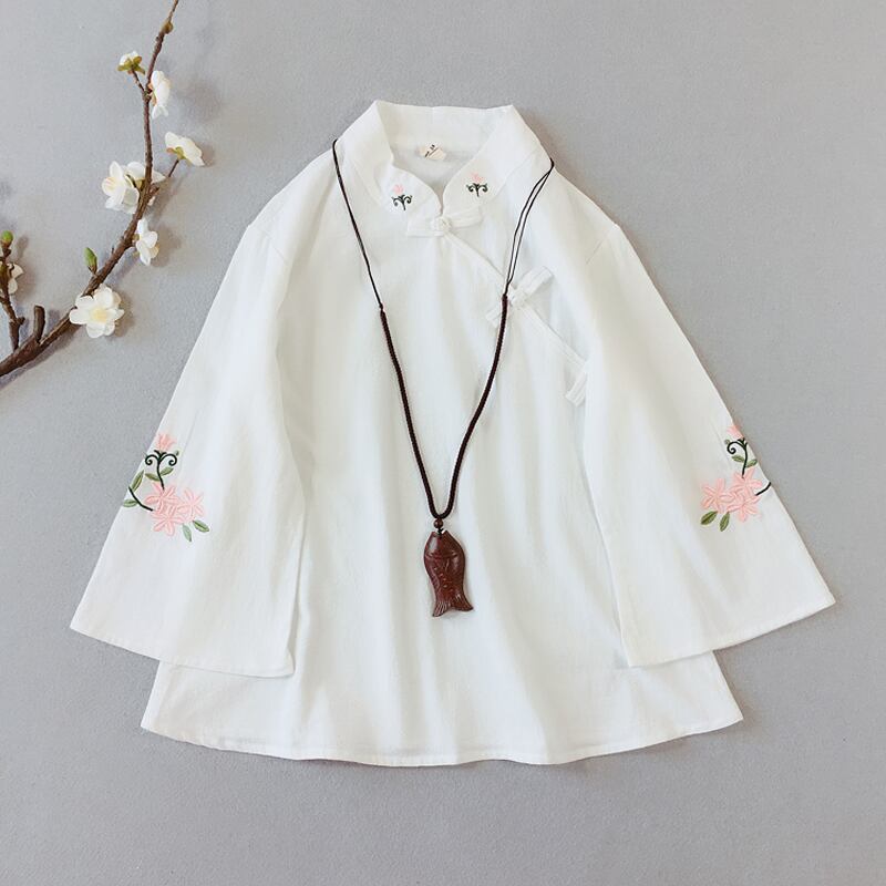 チャイナ風トップス ブラウス シャツ チャイナ風服 レトロ 文芸風 民族 
