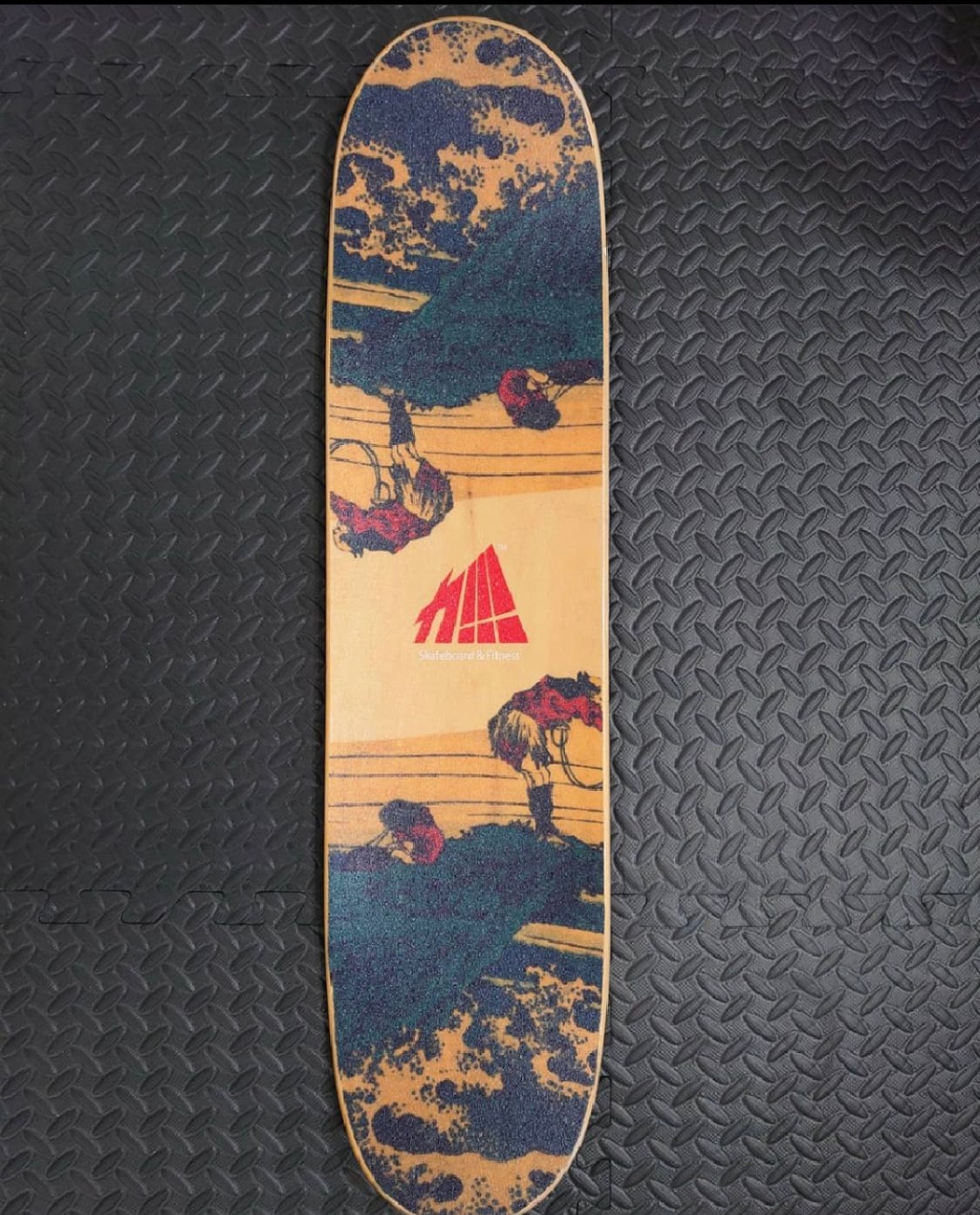 木製スケートボード グリップテープ付き 国産クリア グリップテープ フリーサイズ印刷 Made in JAPAN grip tape