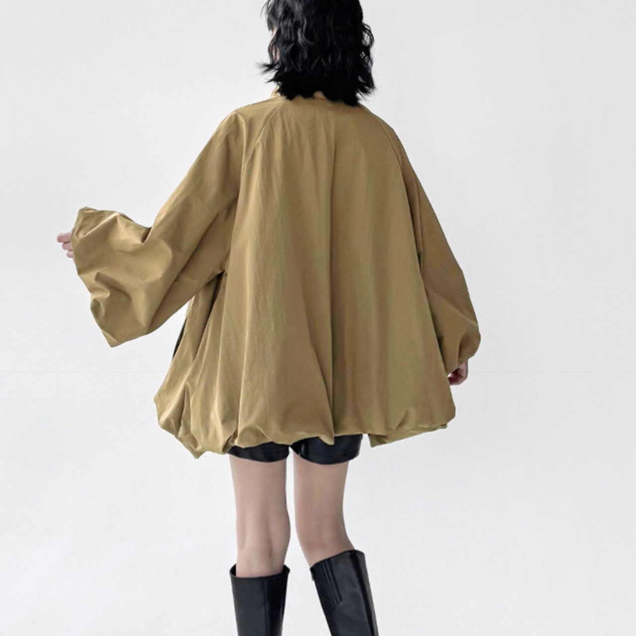 Babydoll A-line trench coat (ME336)