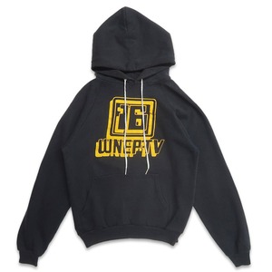 古着  80年代 HANES ヘインズ プリントスウェットパーカー トレーナー ブラック 表記：M　gd408709n w60306