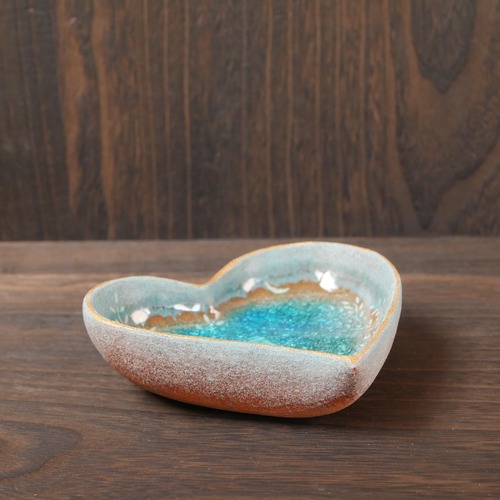 みずたまりハート小皿 no.10 月夜猫