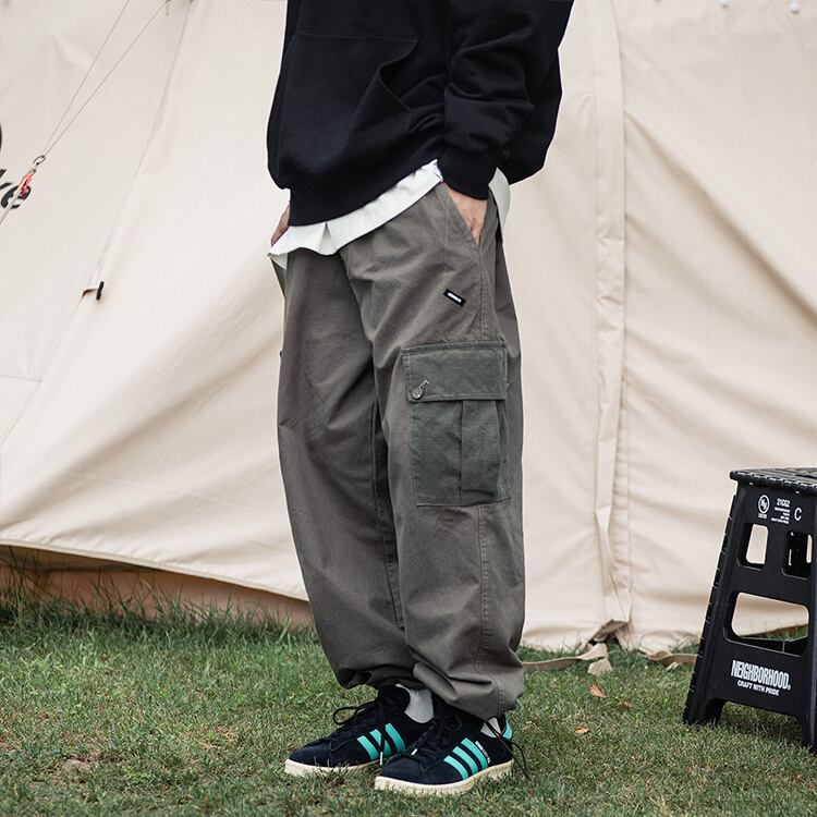 ★RETRO LOOSE WASHED TAPERED PANTS　　24259