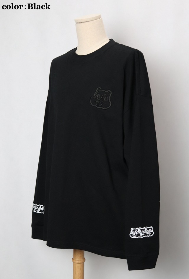 Squirrel Long sleeve T-shirt （スクワロル ロング スリーブ ティーシャツ)【Gray】