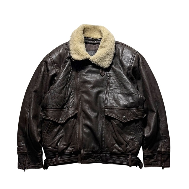 vintage 1980’s MARITHE FRANCOIS GIRBAUD leather bomber jacket