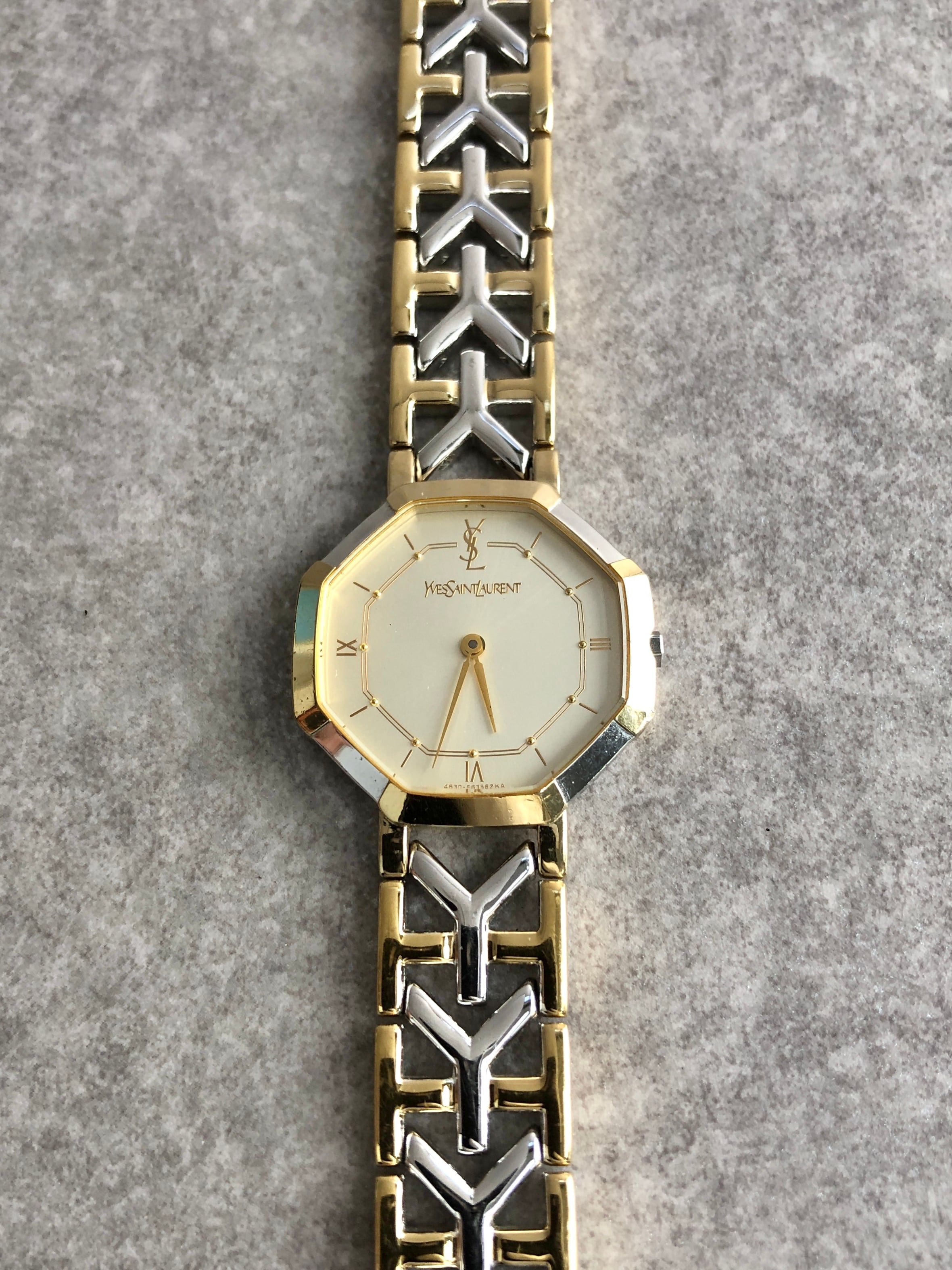Yves Saint Laurent イヴ・サンローラン 腕時計 シルバー ゴールド