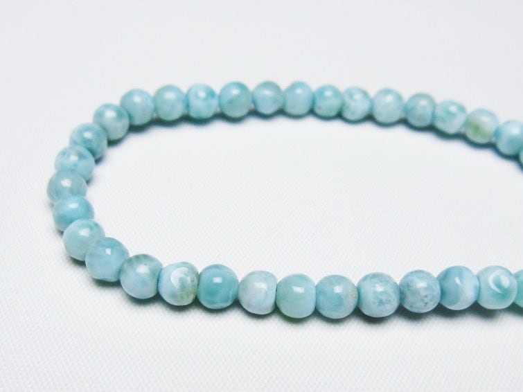 ラリマー ブレスレット 5mm 一点物 メール便可 [M便 1/10] 111-47875