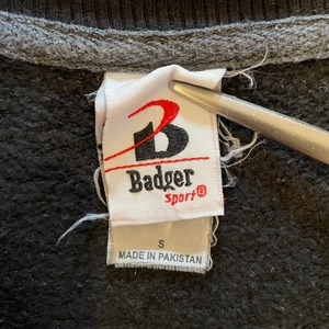 【BadgerSport】ANDOVER 刺繍ロゴ ワンポイント ハーフジップ スウェット アメリカ古着