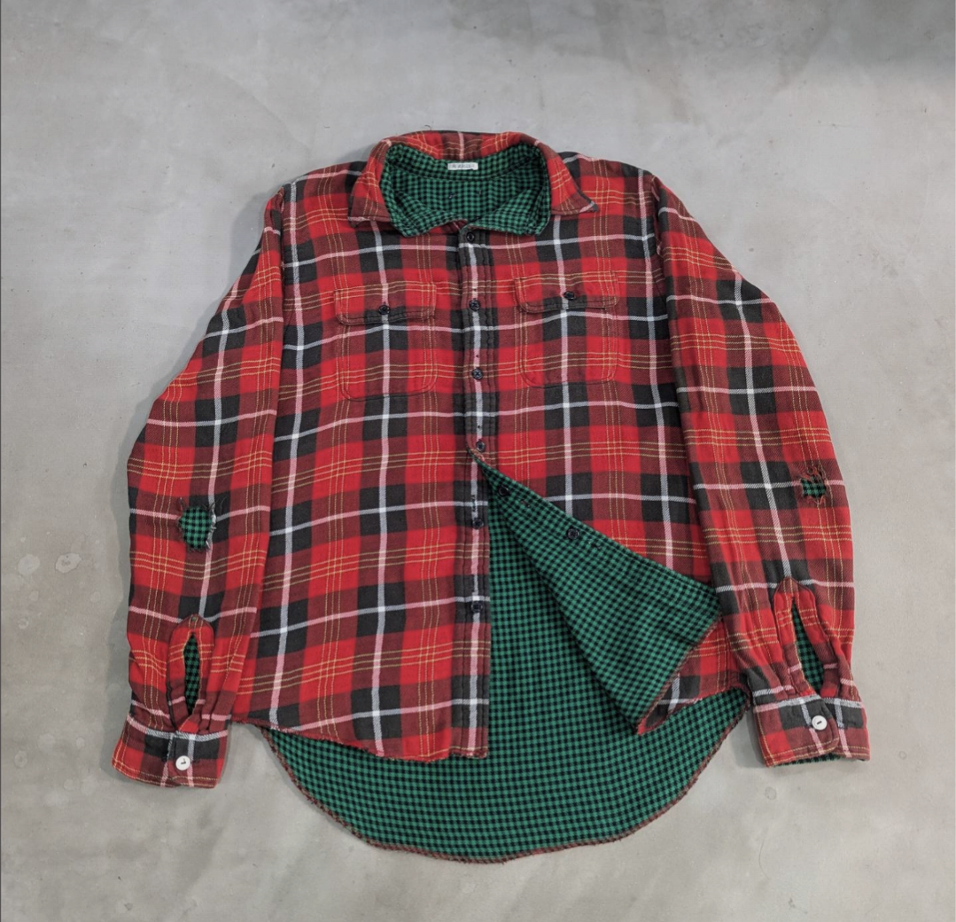 ralph lauren reversible pattern flannel shirt 小岩店