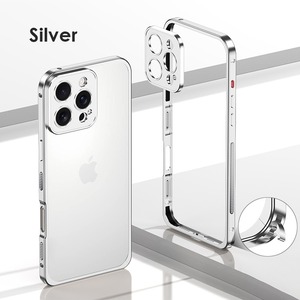 ◆iPhone 16/15/14/13/Pro/Pro Max/Plus/e◆Lock Metal Frame + Camera Cover Case / ロック メタルフレーム + カメラ カバー スマホケース