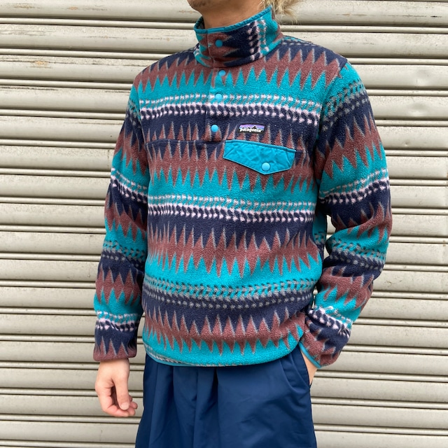 80s USA製　パタゴニア　シンチラサークジャケット　ナス紺　L 三角タグ