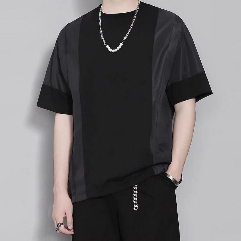 切替えパターン半袖Tシャツ 半袖 10034