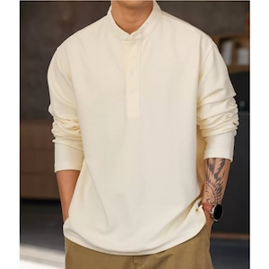 ヘンリーカラー長袖Tシャツ 220348