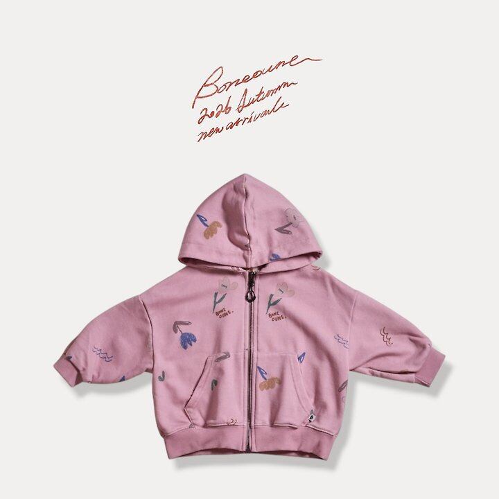 cello flower pig zip-up hoodie【BONEOUNE】※10月上旬〜中旬発送予定