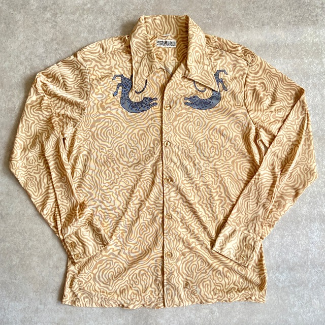 1970s  L/S  Leopard  Shirt  L　H423
