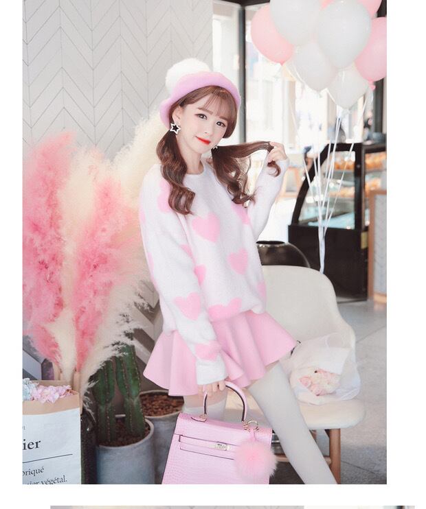 ニット トップス ピンク 可愛い 姫 ガーリー ガール セーター