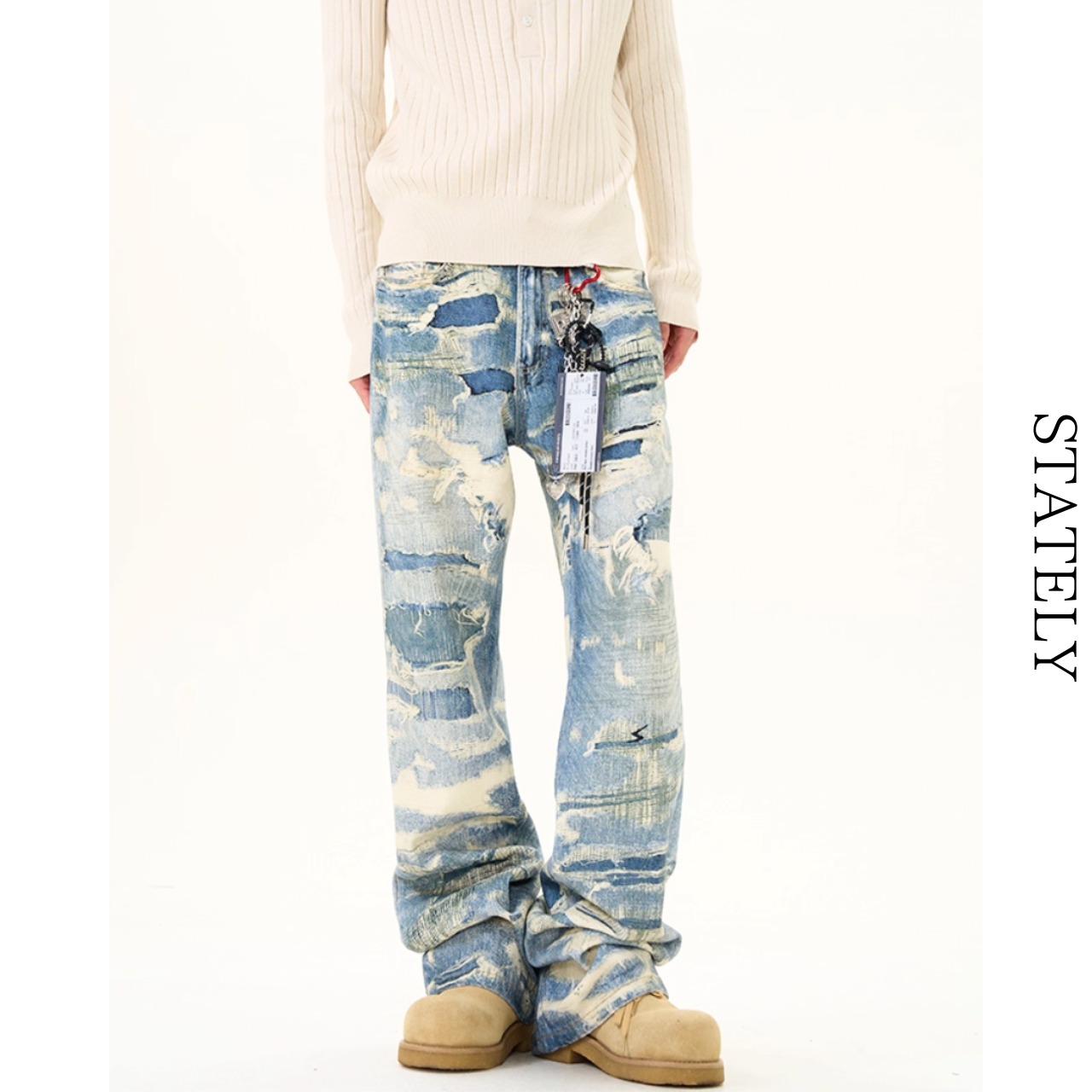 Distressed Art Denim パンツ_B02・画像4