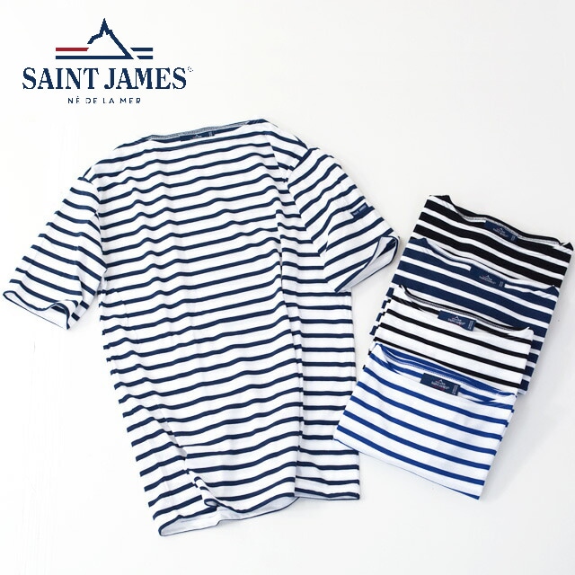 SAINT JAMES [セントジェームス 正規販売店]  PIRIAC BORDER [ピリアック ボーダー] ボーダーカットソー 半袖Tシャツ ボーダーTシャツ　MEN'S/LADY'S