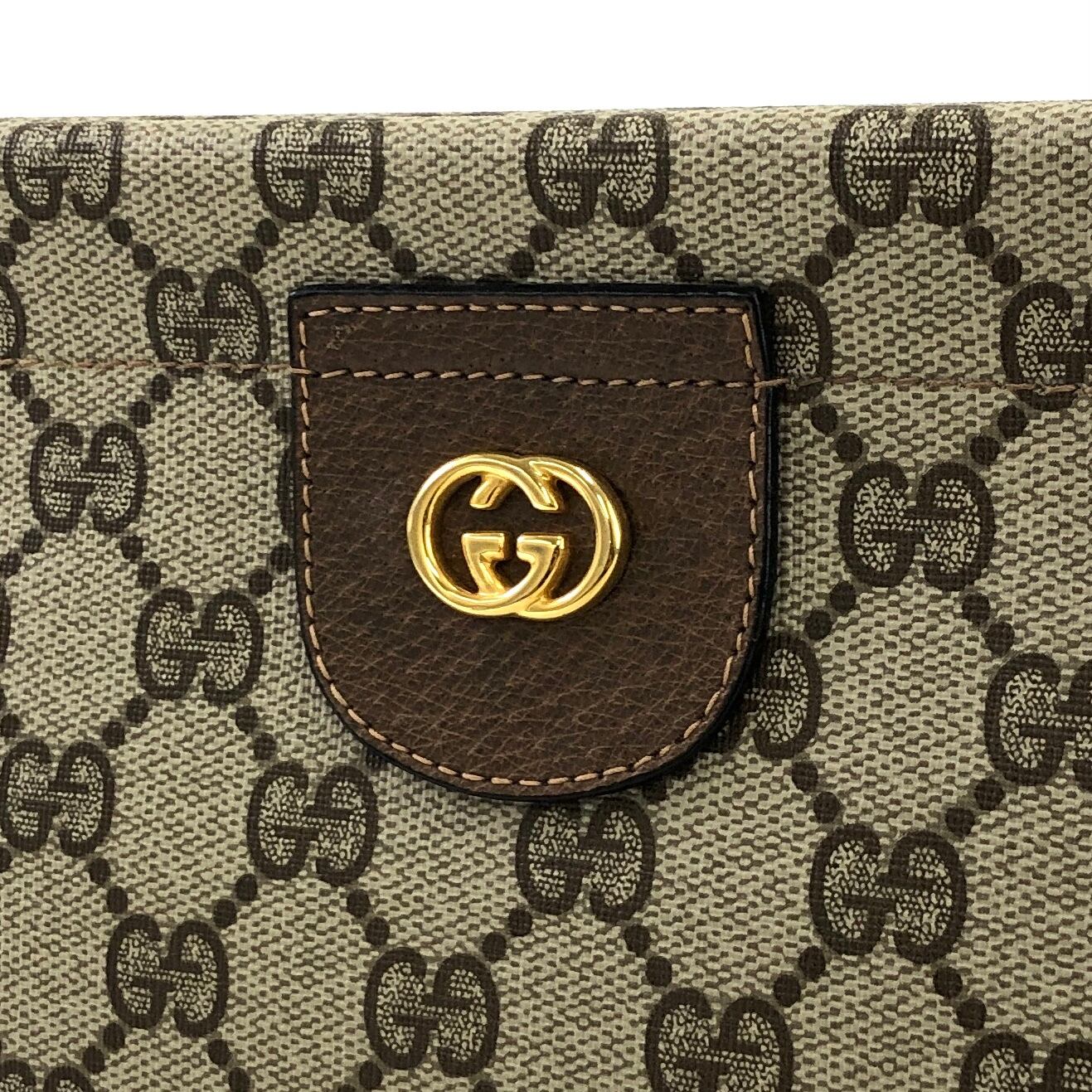 GUCCI グッチ GG柄 GGロゴ キャンバス セカンド クラッチバッグ