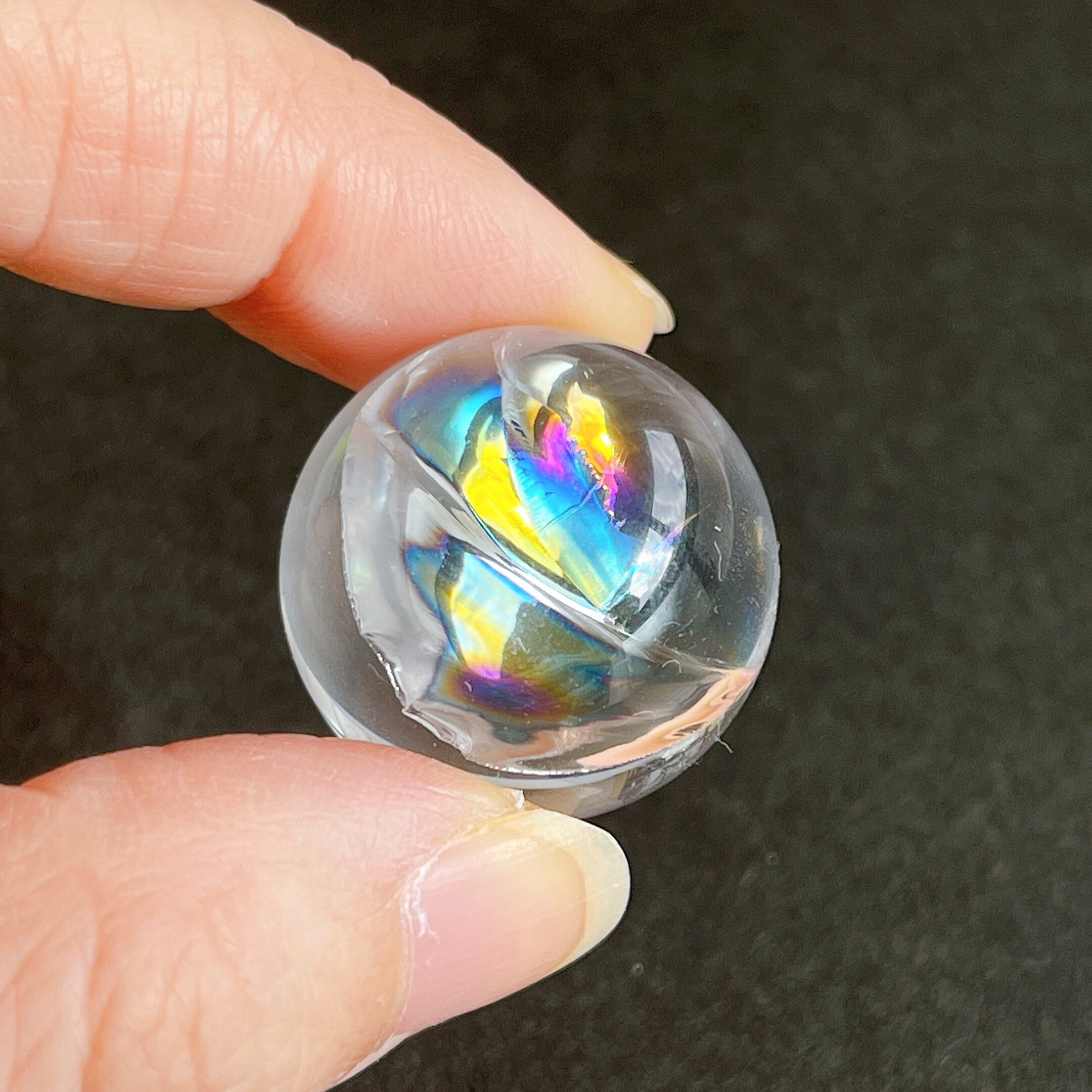 巨大　レインボー クリスタル　超美品　 約10cm 格安❗️ レインボークリスタル22mm ✧ Rainbow Crystal / Iris Quartz Sphere