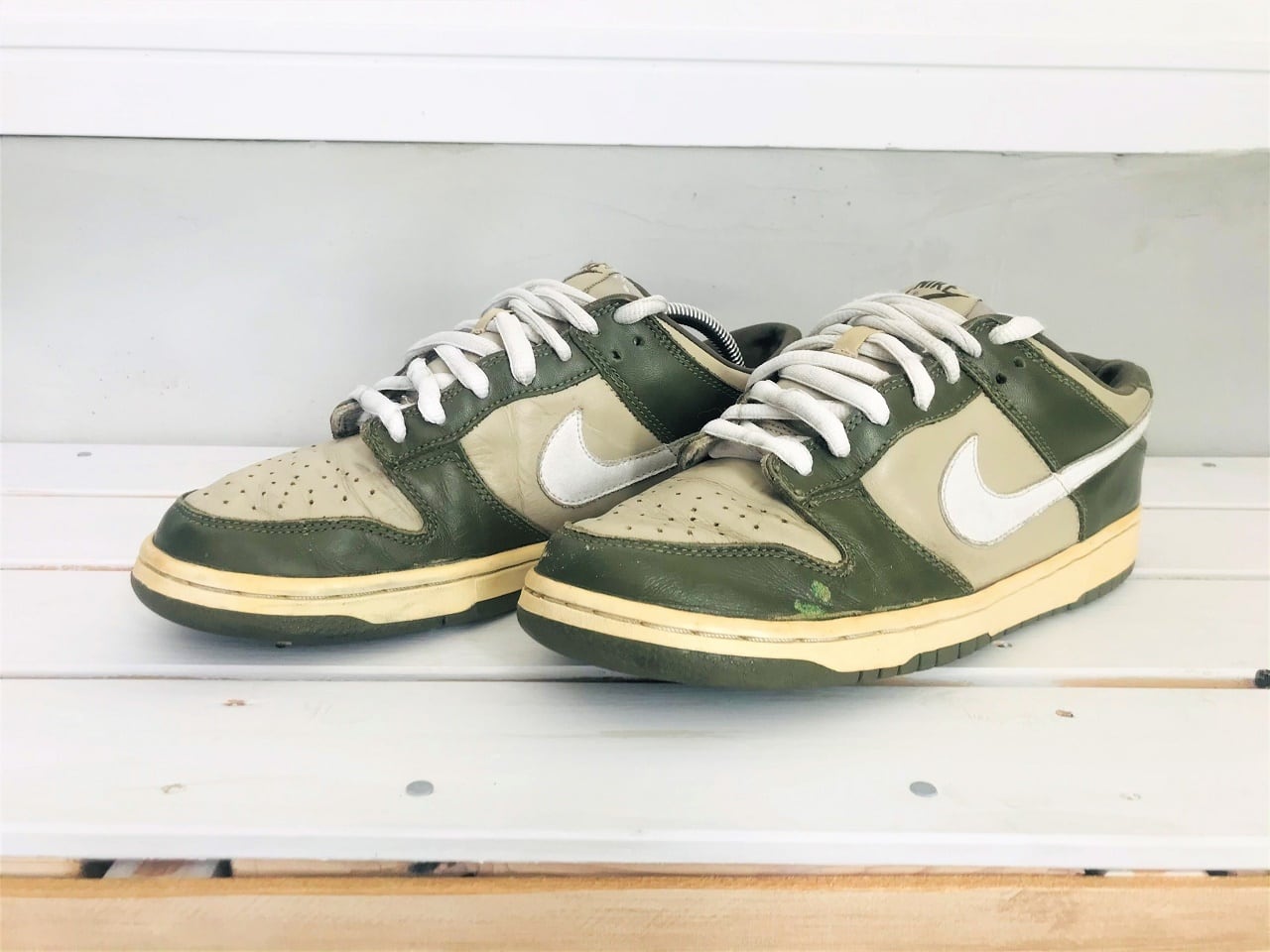 2002 NIKE DUNK LOW PRO LT STONE/WHITE-FADED OLIVE