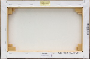 バンクシー「クレヨン ハウス フォークロージャー/Crayon House Foreclosure」展示用フック付きキャンバスジークレ
