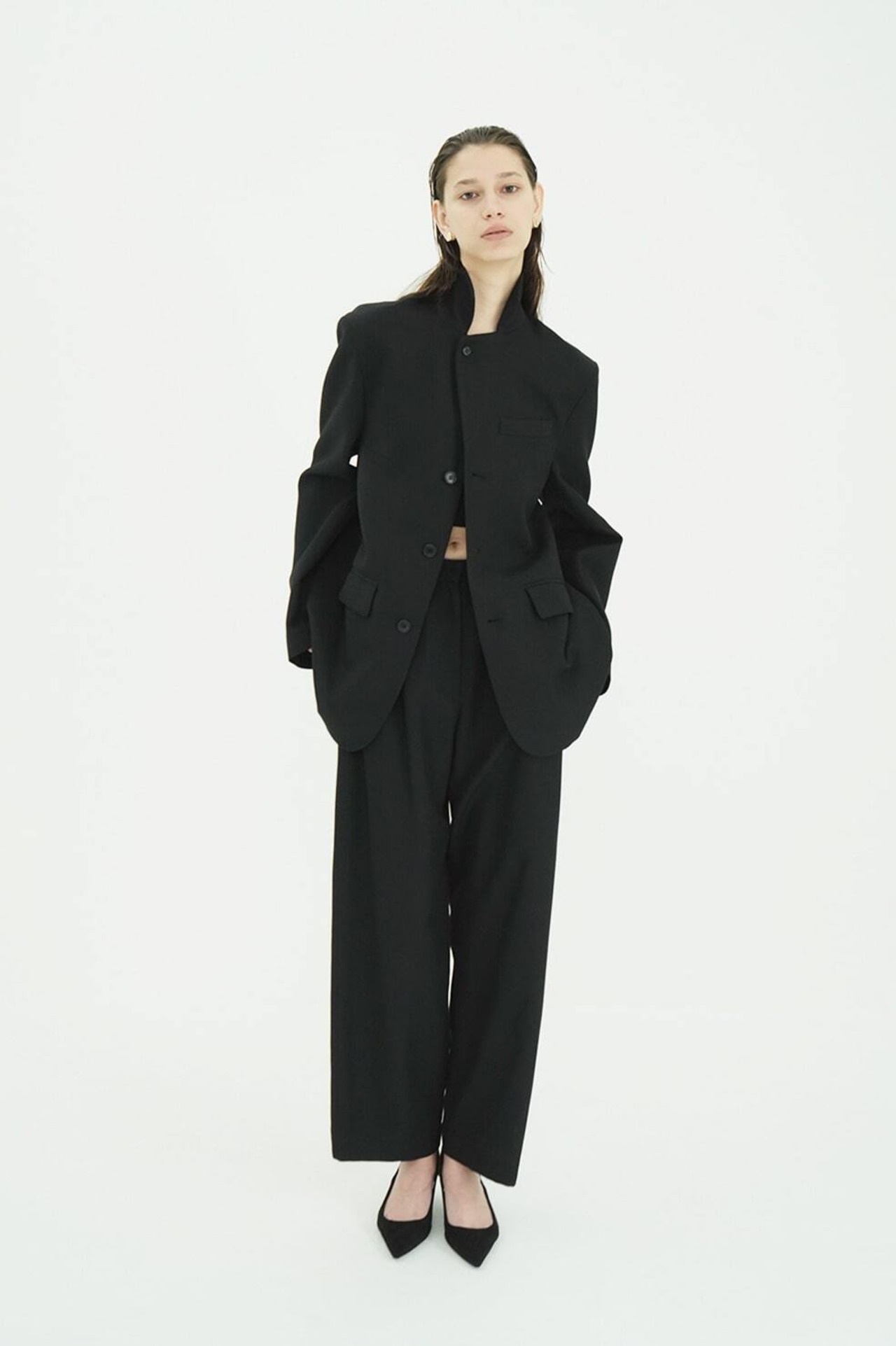 CLANE HERRINGBONE LINE PANTS