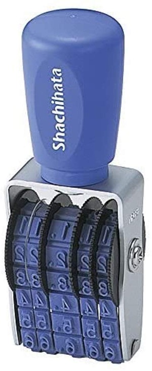 【在庫処分】シャチハタ スタンプ 回転ゴム印 欧文日付 6号 捺印サイズ 約16×3ミリ ゴシック体