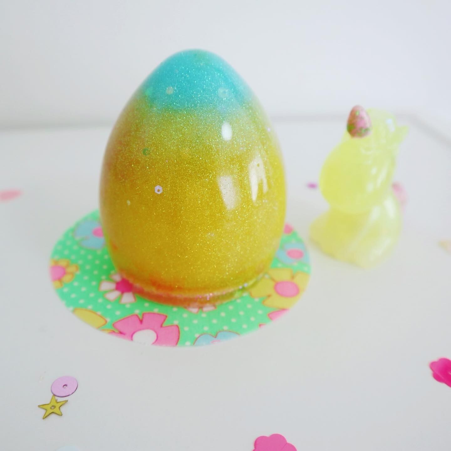 ユニコーンと虹のたまごオルゴナイトセット