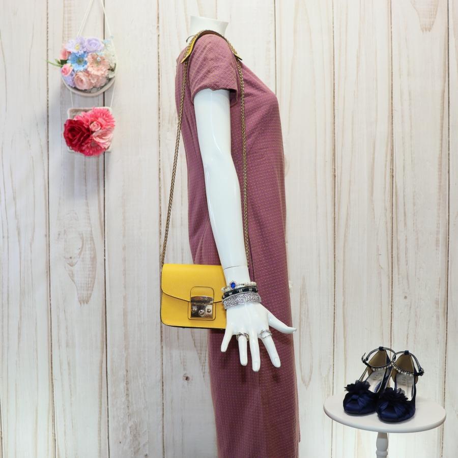 シビラ ロングワンピース L パープル 半袖 スクエアネック 大きい