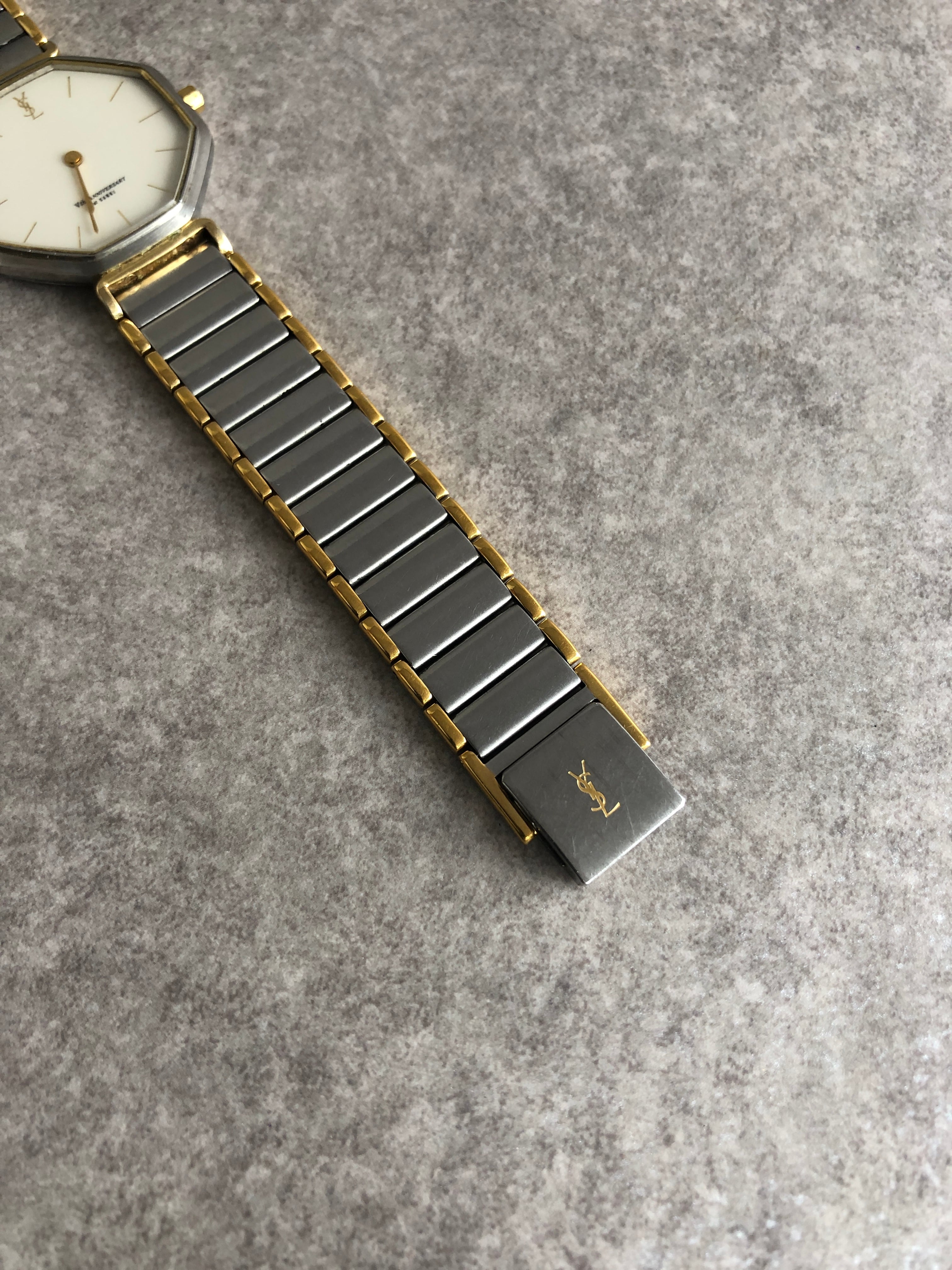 Yves Saint Laurent イヴ・サンローラン 腕時計 シルバー オクタゴン