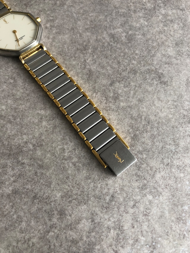Yves Saint Laurent イヴ・サンローラン 腕時計 シルバー オクタゴン ステンレススチール クウォーツ 2720-272269 vintage ヴィンテージ オールド ac8wwe