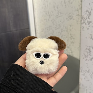 フサフサ airpodsケース AirPods Proケース 犬モチーフ 可愛い◎ エアーポッズ第三世代ケース 犬模様 ふわふわ 合成毛 インスタ人気◎